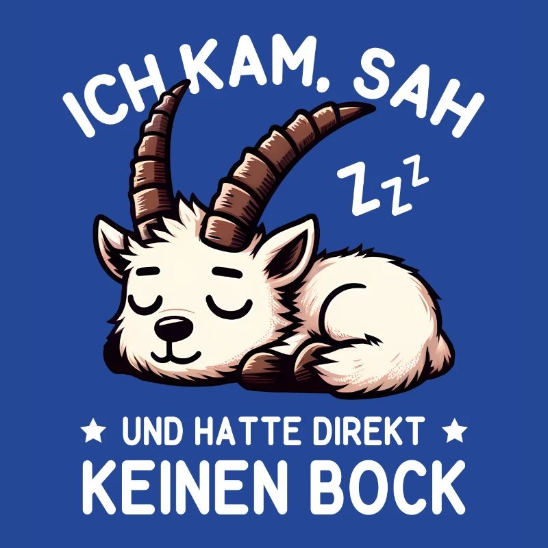 Süßer schlafender Steinbock hat null Bock