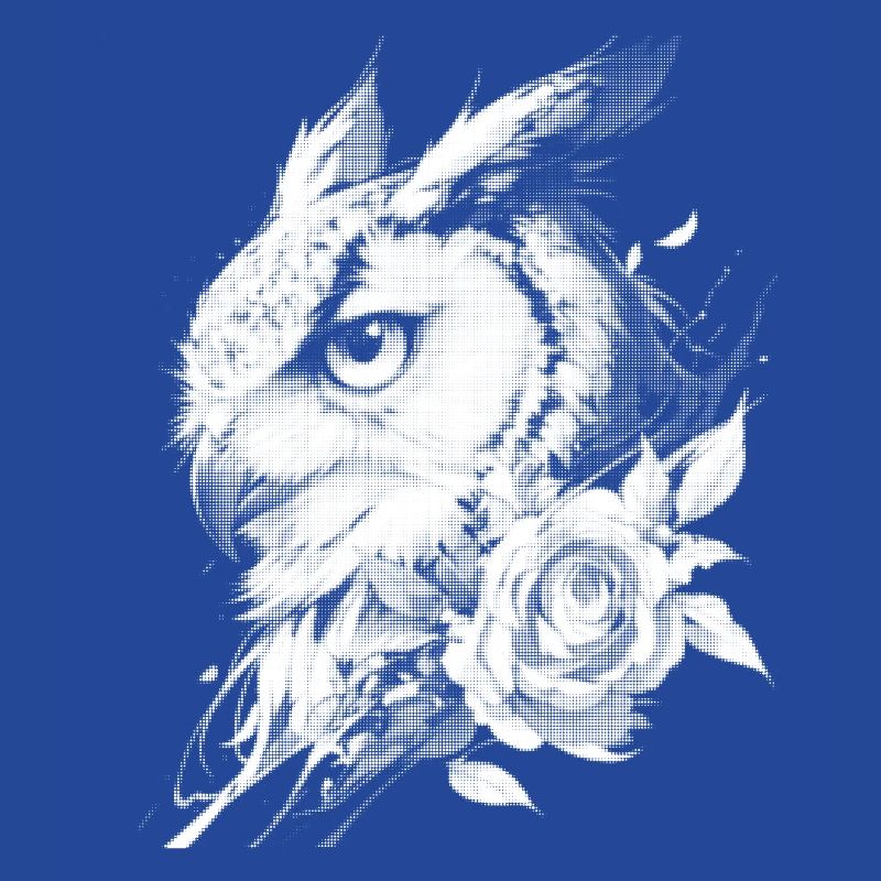 Rose Eule Blumen Ästhetik Nachteule Vogel Geschenk