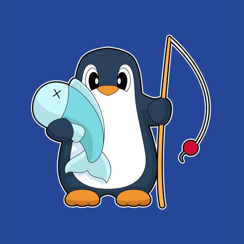 Pingouin Pêcheur Poisson Pêche