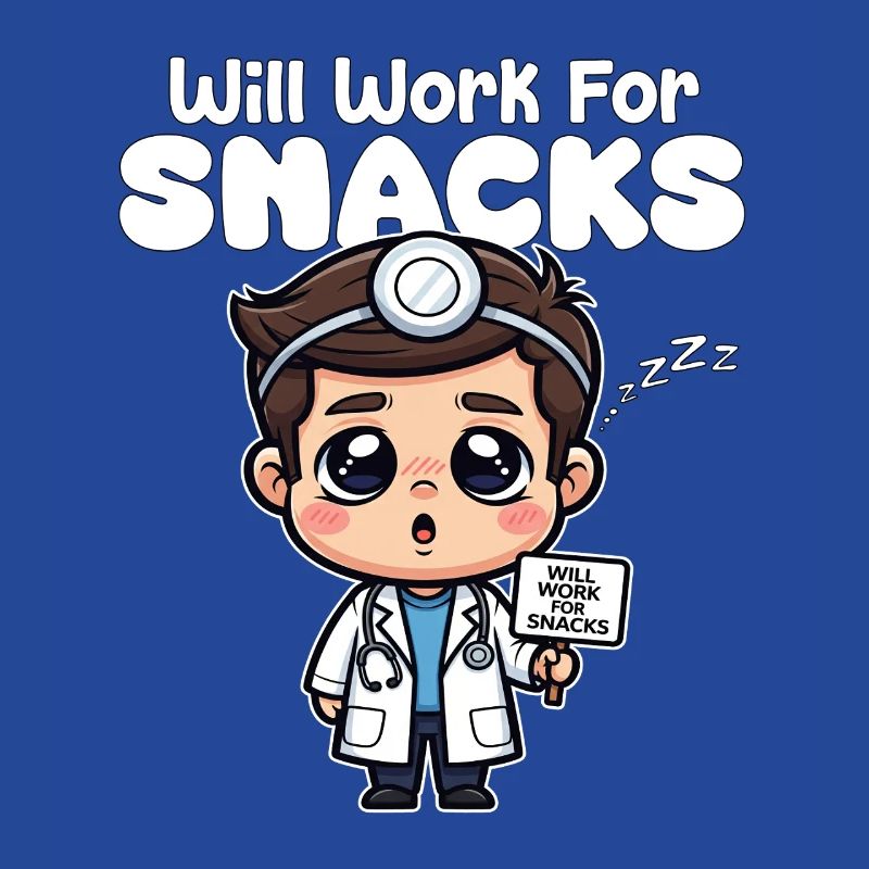 WILL WORK FOR SNACKS - DOCTOR GIFT
