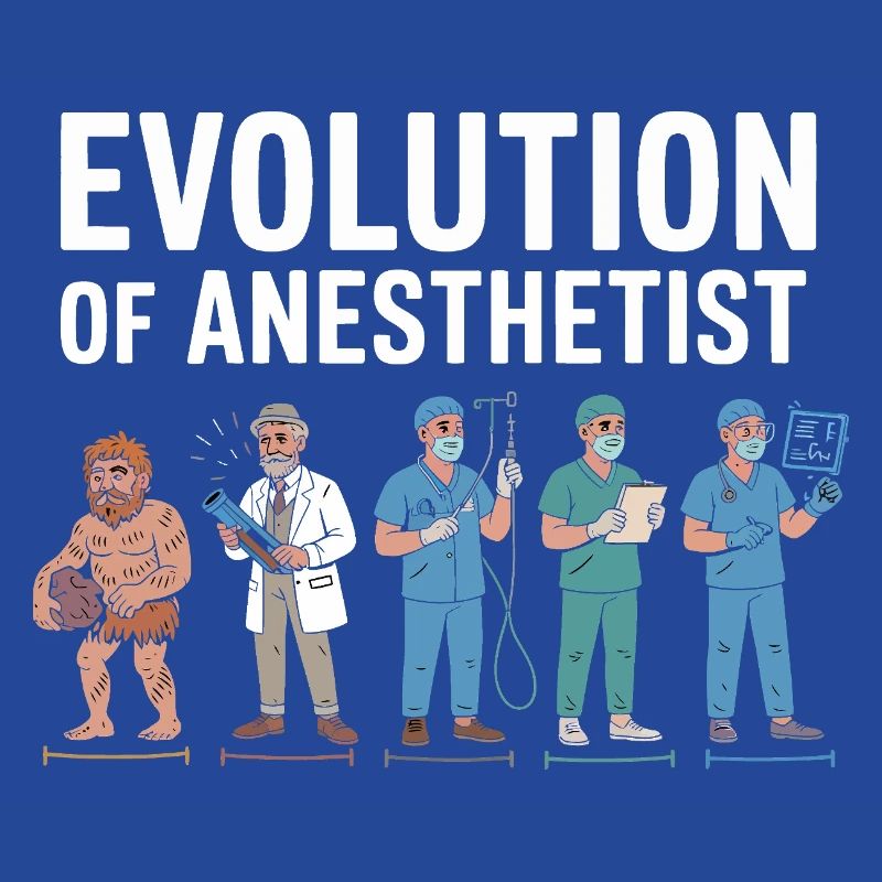 Evolution der Anästhesisten Illustration