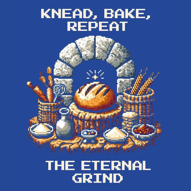 Kneten, Backen, Repeat | Brot backen Humor