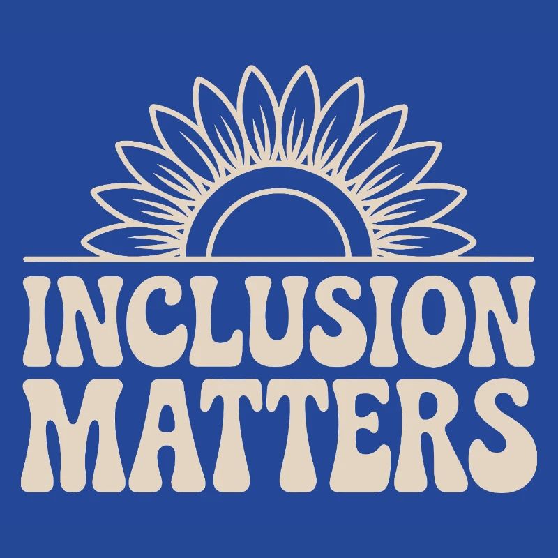 L’inclusion compte Le design du soleil avec la fleur