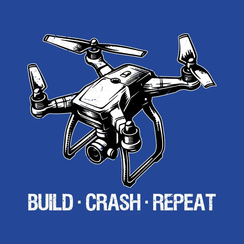 Drone Build Crash Repeat Gift