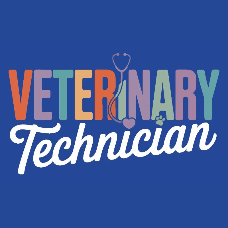 Veterinary Technician Rainbow Logo