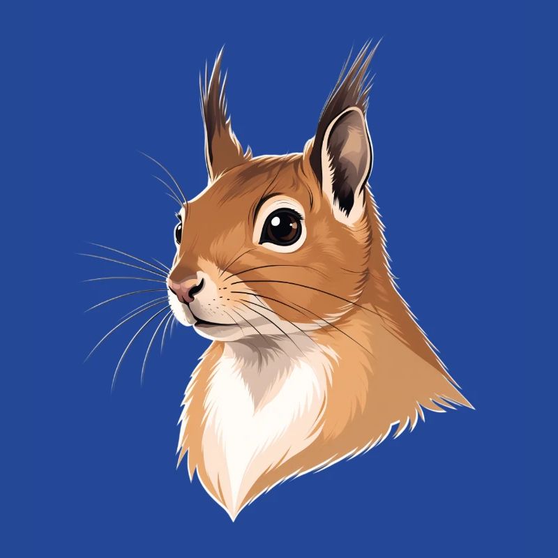 Illustrated Squirrel Head