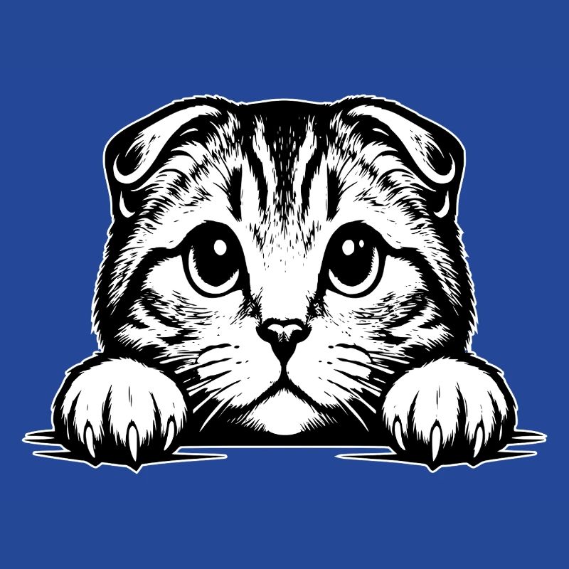 Scottish Fold-eared Cat with Paws