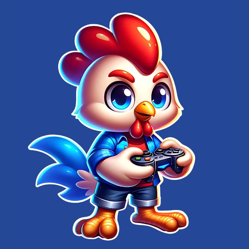 Gaming Chicken with Controller