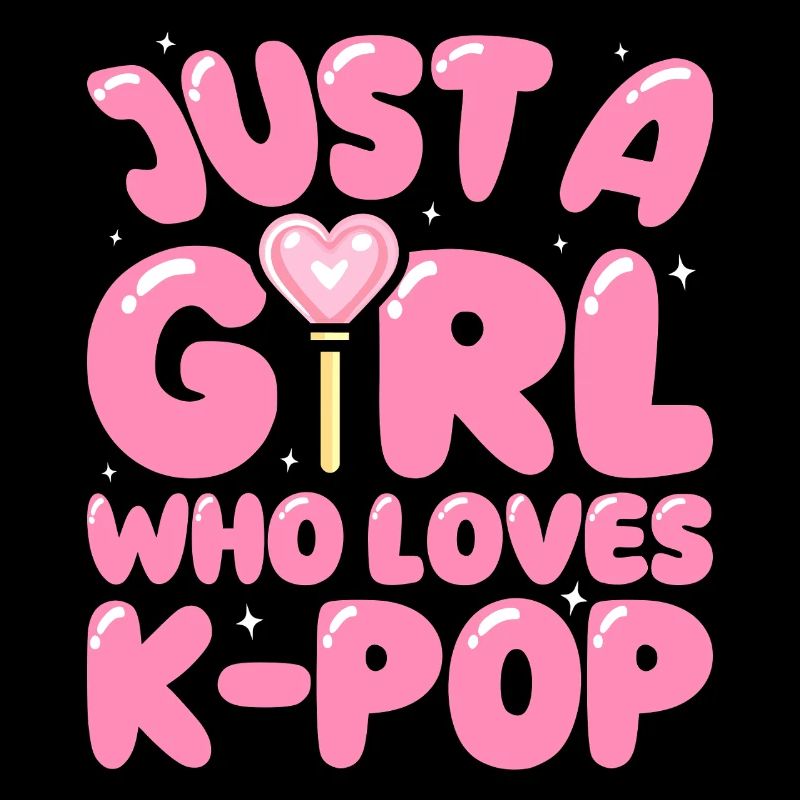 Nur Ein Mädchen, Das K-pop-musik-fan-design Liebt