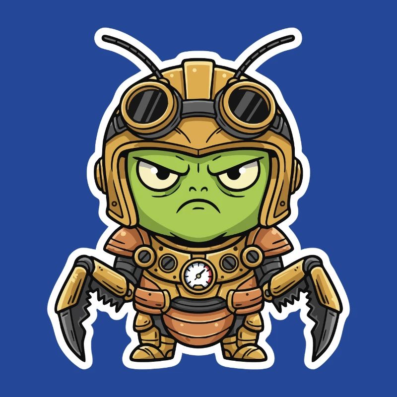 Locust Engineer Steampunk Armor Brass