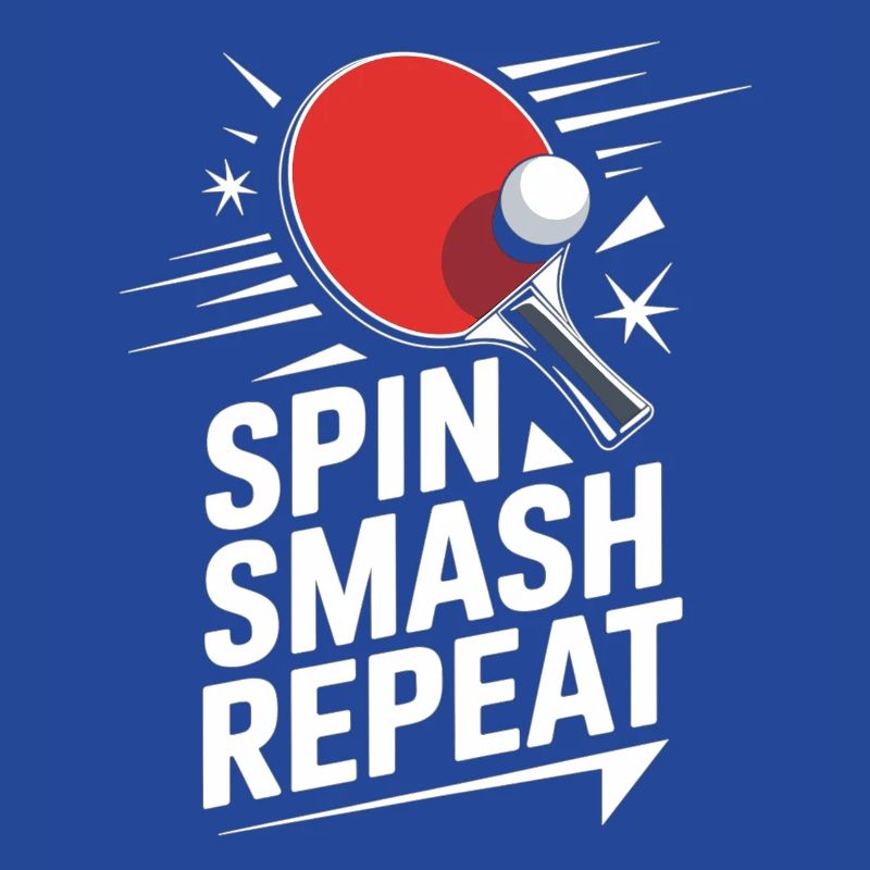 Ping Pong Shirt with Racket – Spin Smash Repeat