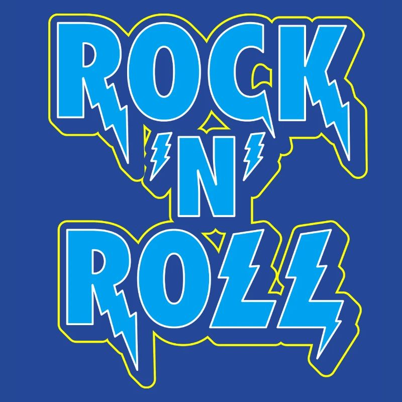 Rock 'N' Roll Typographic 3D Logo