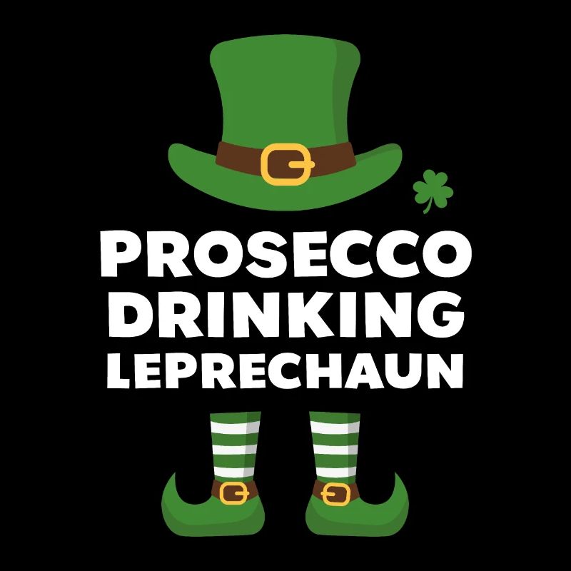 Prosecco Drinking Leprechaun