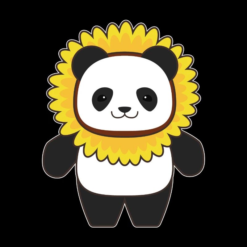 Panda mit Sonnenblume