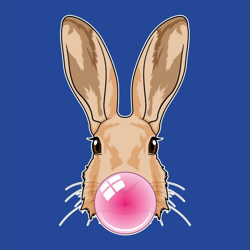 Rabbit with chewing gum