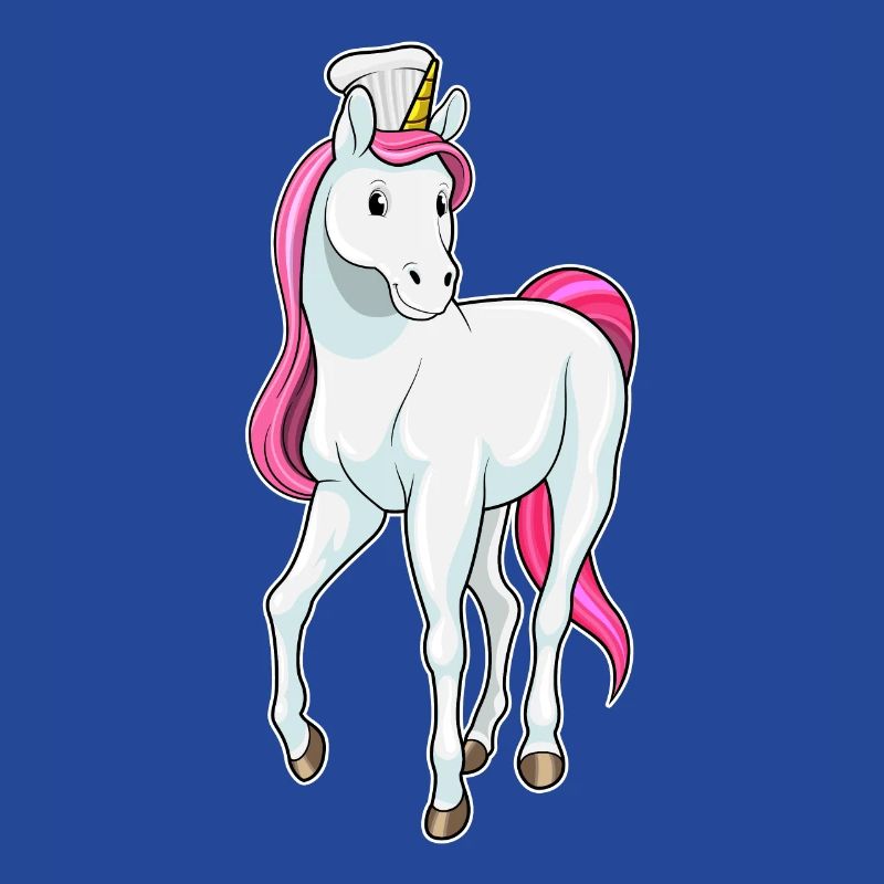 Unicorn as a chef with a chef's hat