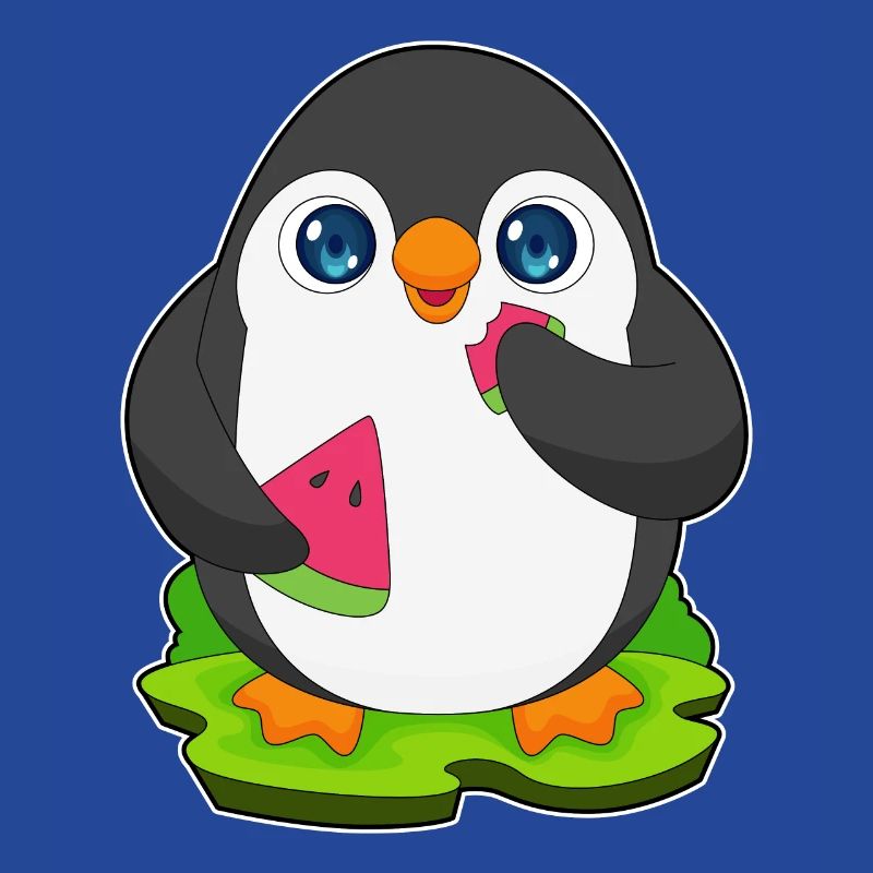 Fruit de pastèque pingouin