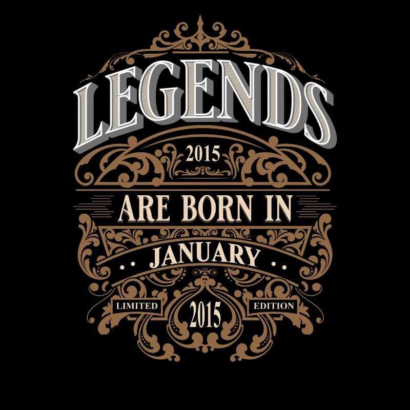 2015 Janvier Naissance Anniversaire Année de naissance Légende