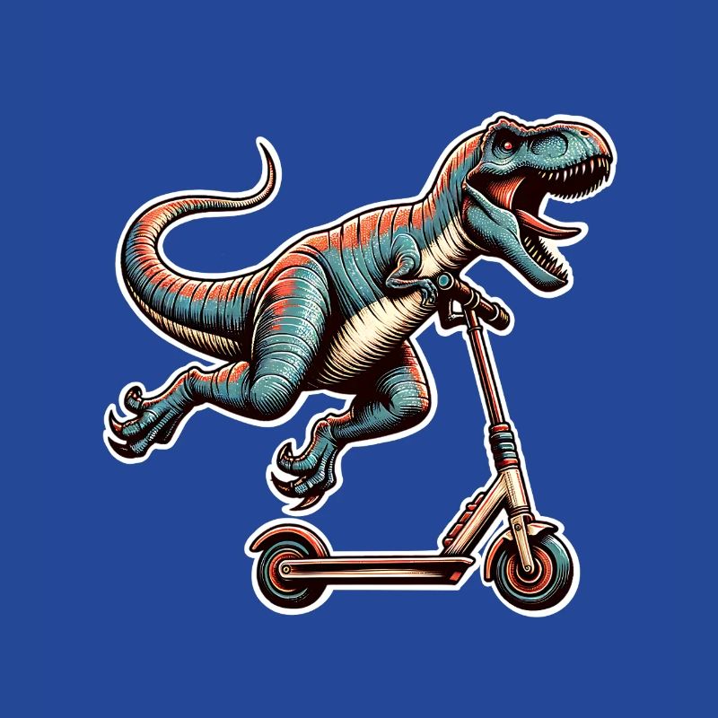 Tretroller E-Scooter E-Roller T Rex Dino Scooter