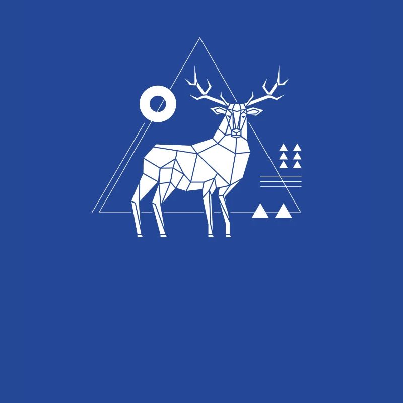 Deer Polygon Geometry Stag Low Poly Wild Animal