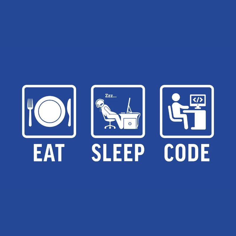 funny t-shirt programmer eat sleep code