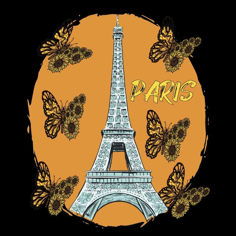 Torre Eiffel Farfalla Francia Parigi Retro Li