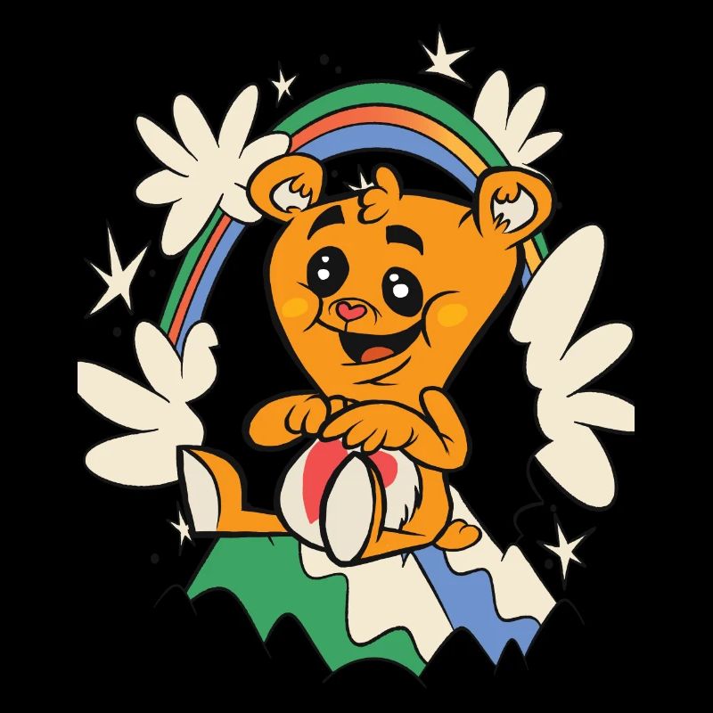 Rainbow Loved Teddy Hug Time Cute Teddy Bear