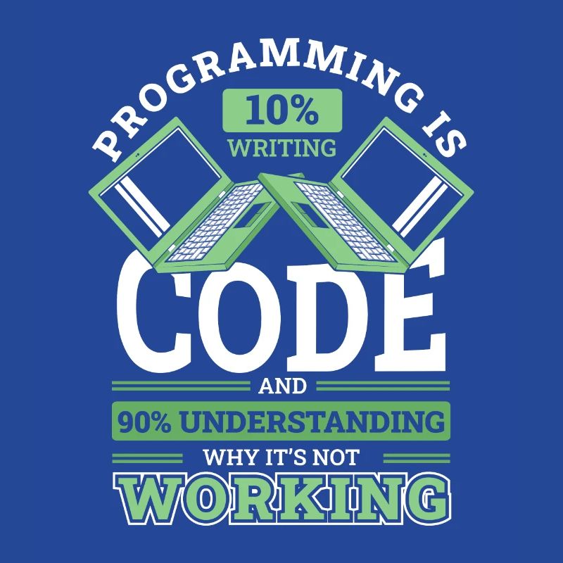 Programming 10% Writing 90% Not Working Coder