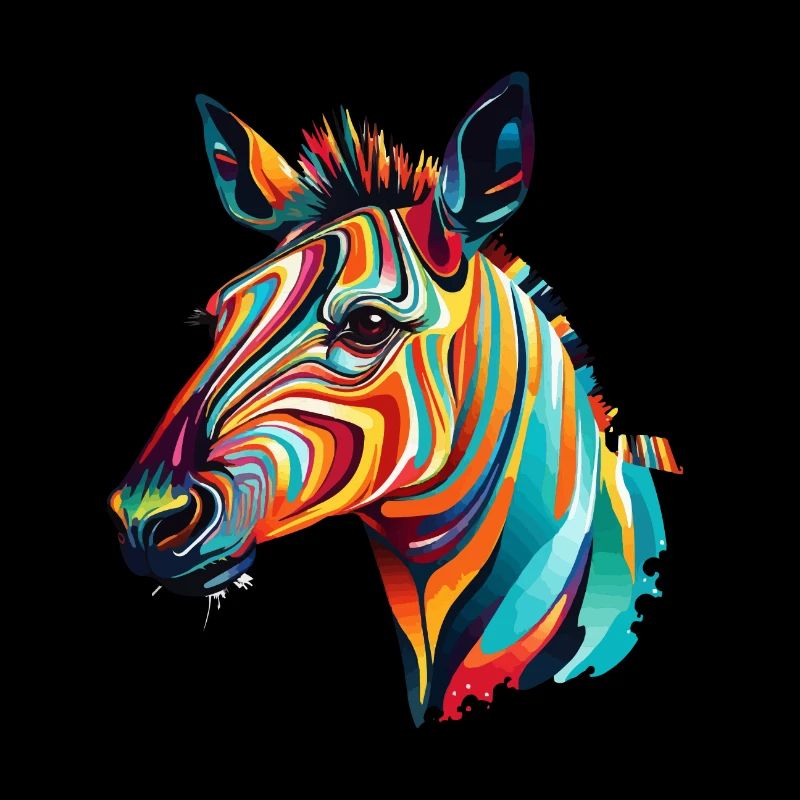 Okapi coloré éclaboussures d’éclaboussures de peinture