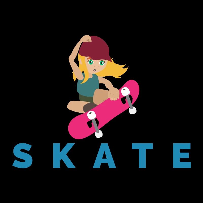 Skate Mädchen Skateboard Skater Geschenkidee