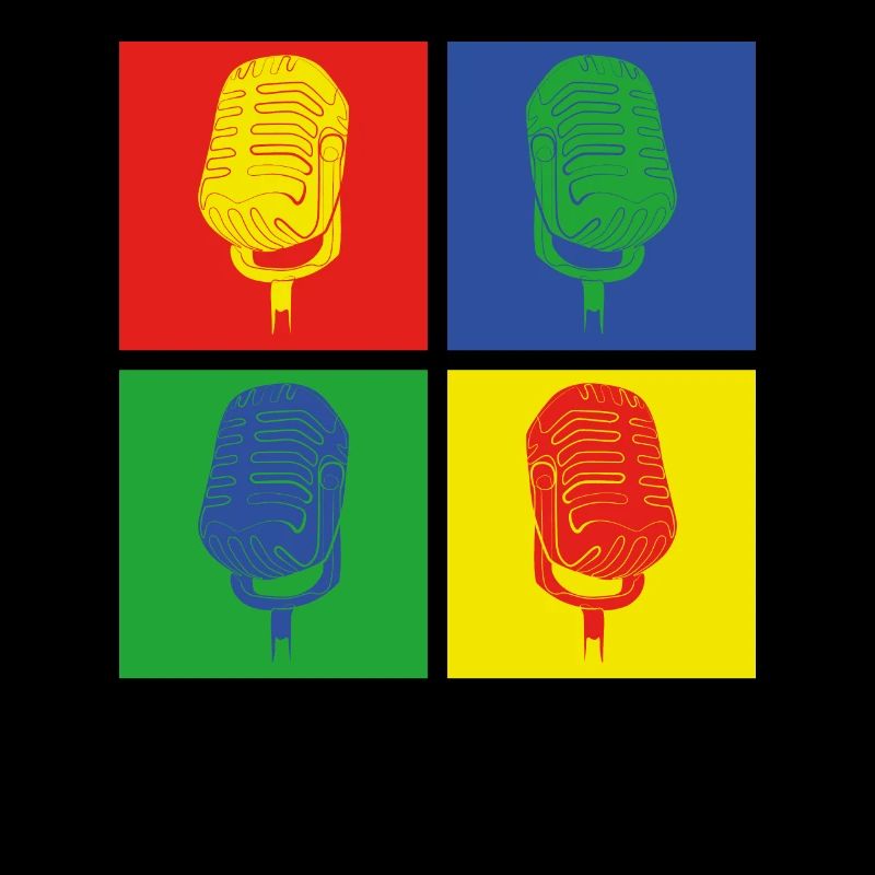Pop Art Mikrofon Sänger