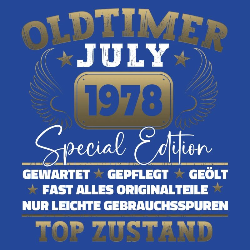 Oldtimer Juli 1978 44. Geburtstag Geschenk Herren
