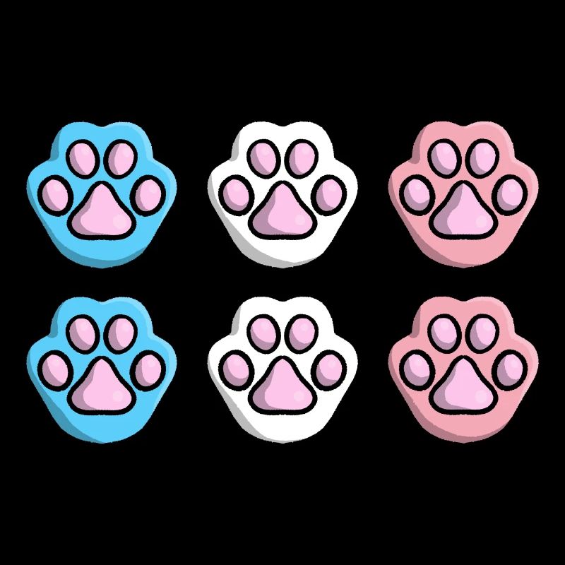 Mignon Chat Pat Trans Drapeau Drapeau LGBTQ Kawaii
