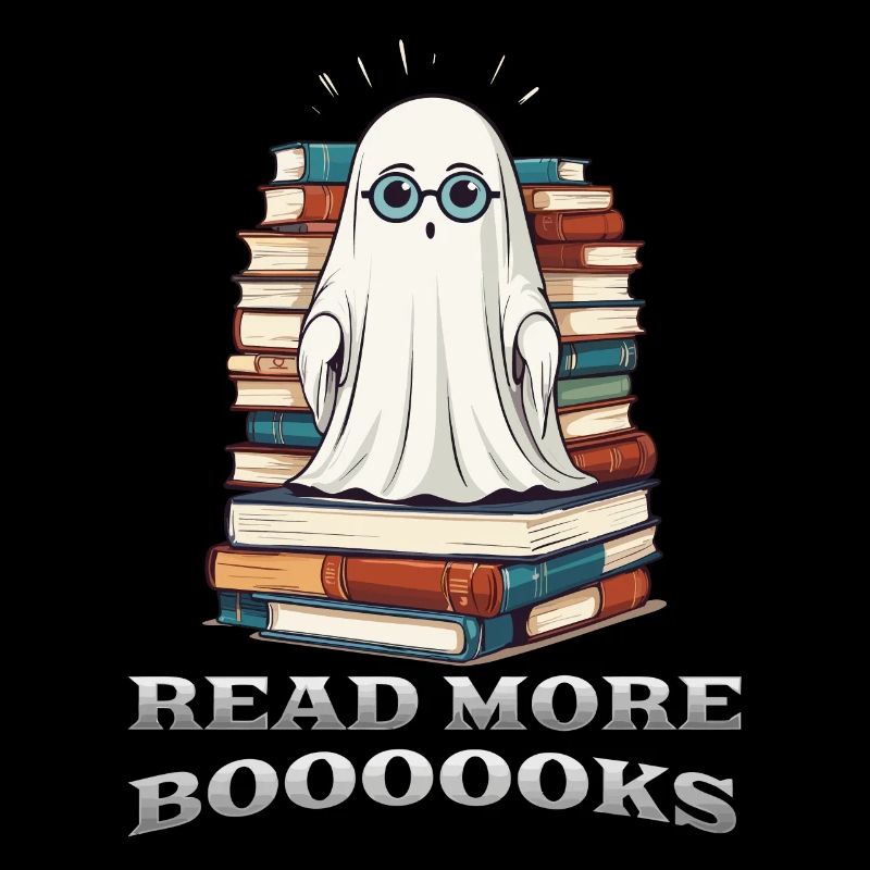 Cute Book Lover Ghost Funny Saying