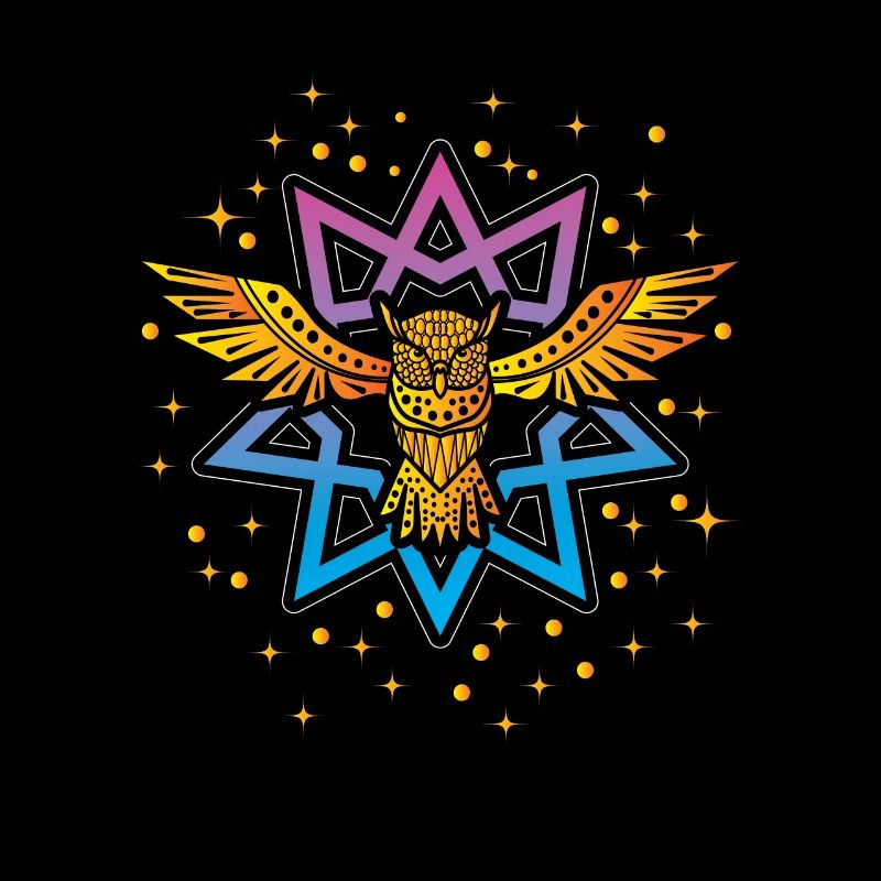 Eule Boho Gold Symbol