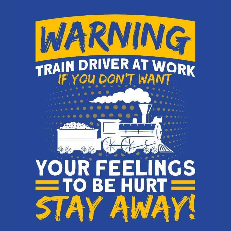 Warning Train driver at work Locomotive