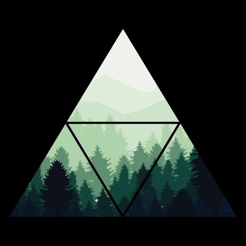 Forest Tree Geometry Pattern