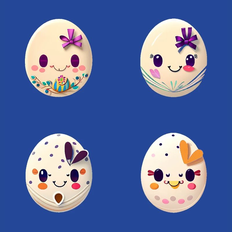 Colorful eggs painted for Easter