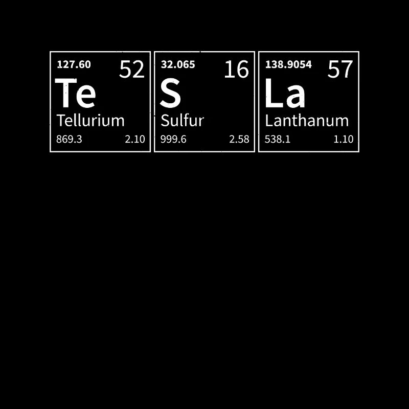 Tesla Éléments périodiques Chimie
