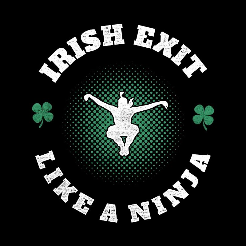 Irish Exit like a Ninja St. Patrick's Day Shamrock