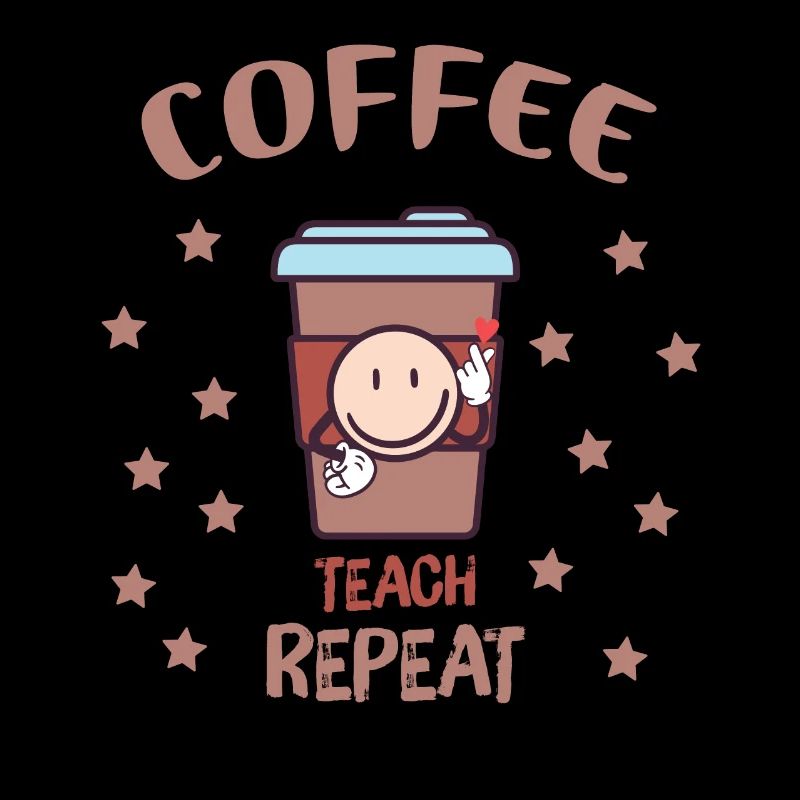 Coffee Teach Repeat Retro - École de professeurs de café