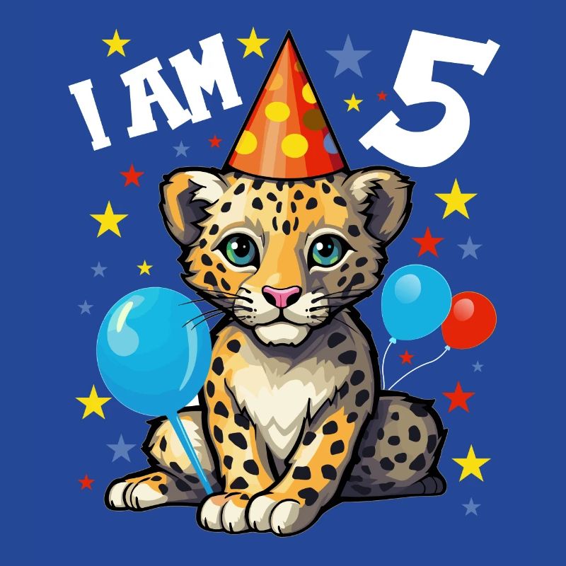 Ich bin 5 Jahre alt Leoparde Leopard 5. Geburtstag