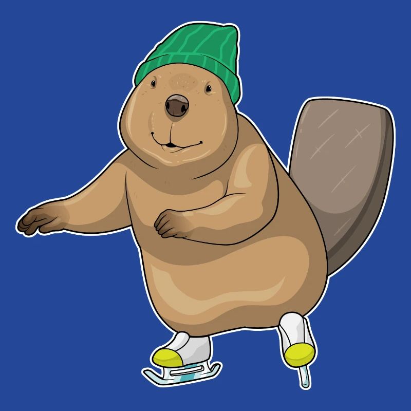 Biber Eislaufen Schlittschuhe
