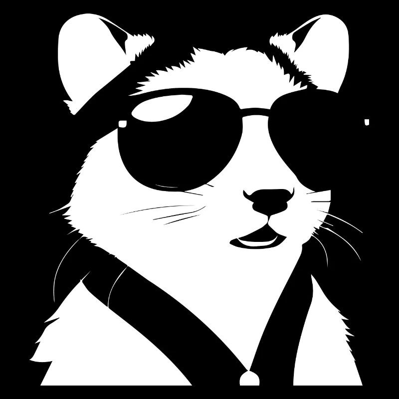 Frettchen mit Sonnenbrille Coole Frettchen