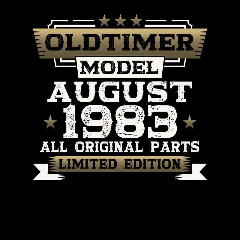 40th Birthday Man Oldtimer August Vintage 1983