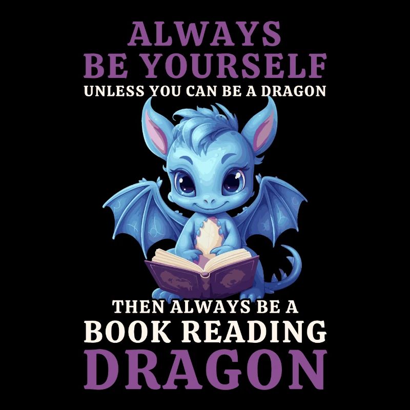 "Always Be Yourself" - Bücher lesen Blauer Drachen