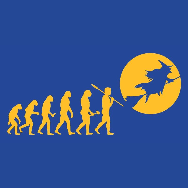 Evolution Hexe Silhouette Geschenk Shirt