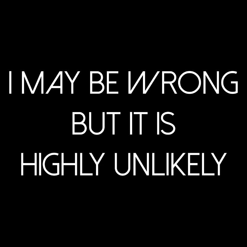 may be wrong lustiger Spruch Party Englisch