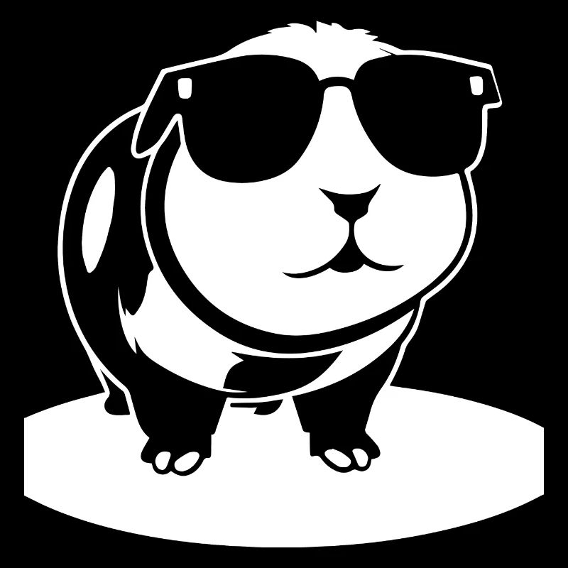 Cochon d’Inde drôle avec des lunettes de soleil Cochons d’Inde