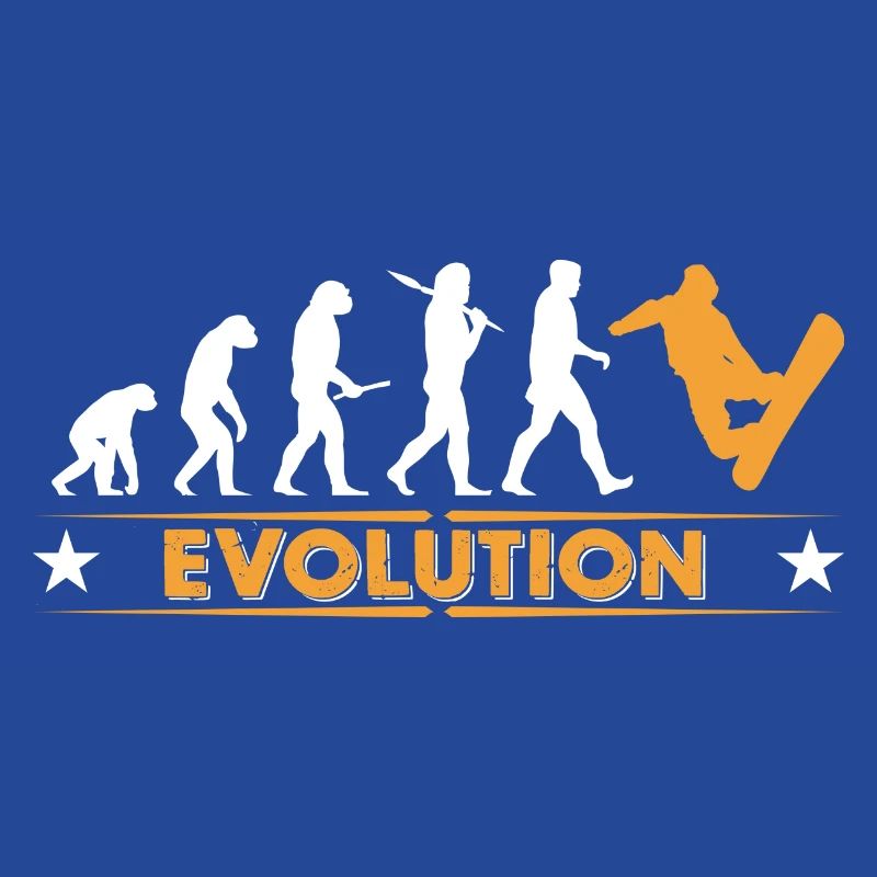 Snowboard Evolution - orange/weiss